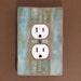 Stained Glass Outlet Cover - Outlet Plate - Outlet Cover Light Switch - Green Moss 7219
