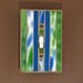 Lime Green - Bright Blue - Mosaic Stained Glass Switch Plate - Light Switch Cover - 7386