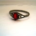 Vintage Ring - Dainty Ruby Red