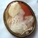 Antique Cameo - Girl with Dove