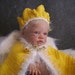 Your Royal Majesty Crochet Yellow Cape and Crown with Fun Fur Trim/Baby Photography Prop