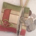 OOAK Small Coin Purse in recycled fabrics. Leaves Design for 2012