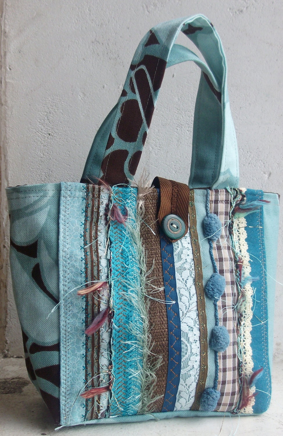 OOAK Handbag from recycled sample fabrics