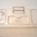 Handpainted distressed jewelry key office supplies organizer white shabby chic