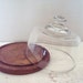 Glass Cloche with wood cheese plate