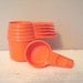 Vintage Orange Tupperware Measuring Cups Set of 6