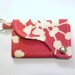 Tri-fold Credit Card / Business Card Holder/ Keyfob made w/ Designer fabric Pink Coriander