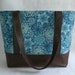 Teal Field of Flowers Tote
