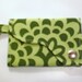 Tri-fold Credit Card \/ Business Card Holder\/ Keyfob made w\/ Amy Butler fabric Wall Flower in Green