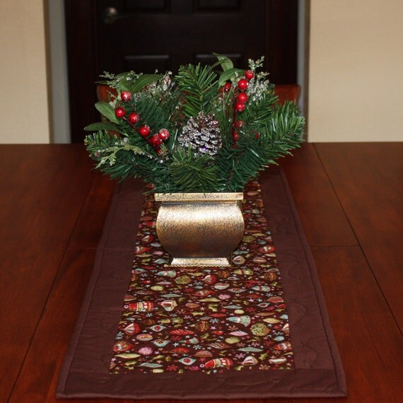 Quilted Topper, Quilt quilted  Table  table Runner,  runner dimensions Ornaments Table Quilt, Christmas