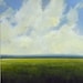 Landscape Painting CUSTOM Modern Abstract Sky Cloud Field Art by J Shears