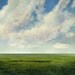 Original Oil Painting 30x30 Custom Modern Abstract Sky Cloud Field LANDSCAPE ART by J Shears
