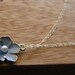 Baby Blue, Pastel Blue Sakura Flower and Sterling Silver Necklace - Rita Limited Edition Necklace