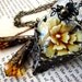 Glass of Heart Amber Tears Lariat