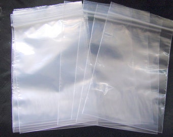 Recloseable Zip Lock Clear Poly Bags 100 Pieces 4 x 6 Inches