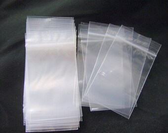 Recloseable Zip Lock Clear Poly Bags 300 Pieces 2 x 3 Inches
