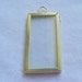 3 Rectangle Brass Frame With Glass by Darice 1 x 2 Inch (044)