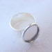 6 Oval Wide Band Adjustable Ring BlanksSterling Silver Plated (No. ND162) Made in The USA