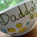 Family sized popcorn bowl personalized with name fathers day