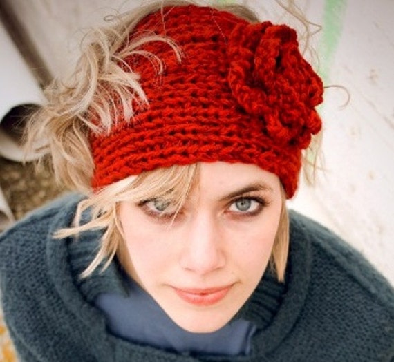 Flower Headband Knit Pattern PDF Ashley