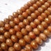 Picasso 6x9mm Rondelle Czech Fire Polished Terra Cotta Copper Finish Colored Speckled Glass Beads (25)