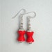 Red Bohemian Pressed Glass Earrings
