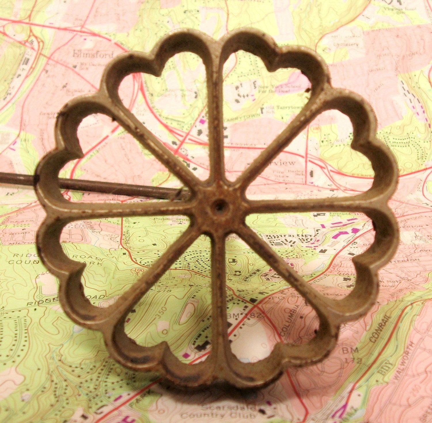 Pair of Vintage Rosette Irons for Making Cookies