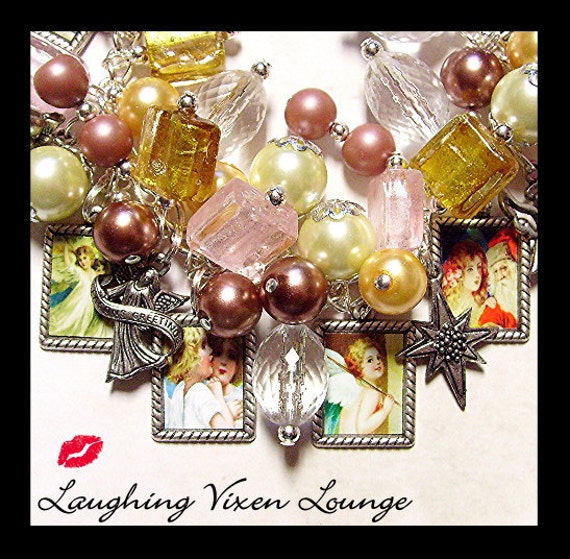 Angel Jewelry - Angel Bracelet Vintage Style - Christmas Jewelry - Christmas Bracelet - Holiday Jewelry Bracelet