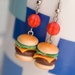Earrings - Cheeseburger Burgers with Tomato Cheddar and Lettuce Handmade by Roscata