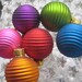 Glass Christmas Ornaments 6 Jewel Tone Ribbed Glass Balls For You To Embellish