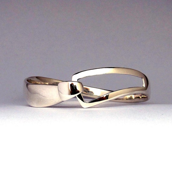 Sterling Silver Bracelet S Curve Long Latch Cuff