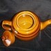 Vintage Sadler Teapot Pottery Light Brown with Dark Brown Bands
