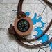 Compass and natural oak tree branch. Perfect for hikers, hunters, campers, boy scout, girl scouts etc. Handcrafted....69