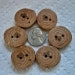 Wood or Wooden Buttons Lot of 6 Small Spalted Oak Tree Branch Buttons....1 inch....2 holes....82