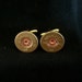 Shotgun Bullet Shell Gold Cufflinks, Winchester AA 20 gauge cufflinks crafted from repurposed shell casings