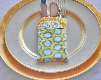 Utensil Silverware Holder Amy Butler Soul Blossoms Passion Fabric