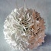 White Christmas Holiday Ornament Fabric Round Rag Ball