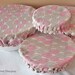 Food Bowl Cover Lid Elastic Reusable Picnic Pink Beige Leaf Fabric (set of 4)