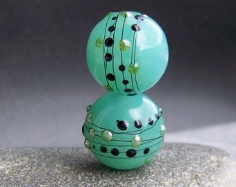 MruMru Handmade Lampwork Glass Bead Earring Pair. Sra. Many colors available.