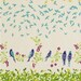 Echino Fabric by Etsuko Furuya, Fall 2009, Bird Song Green, 1 Yard