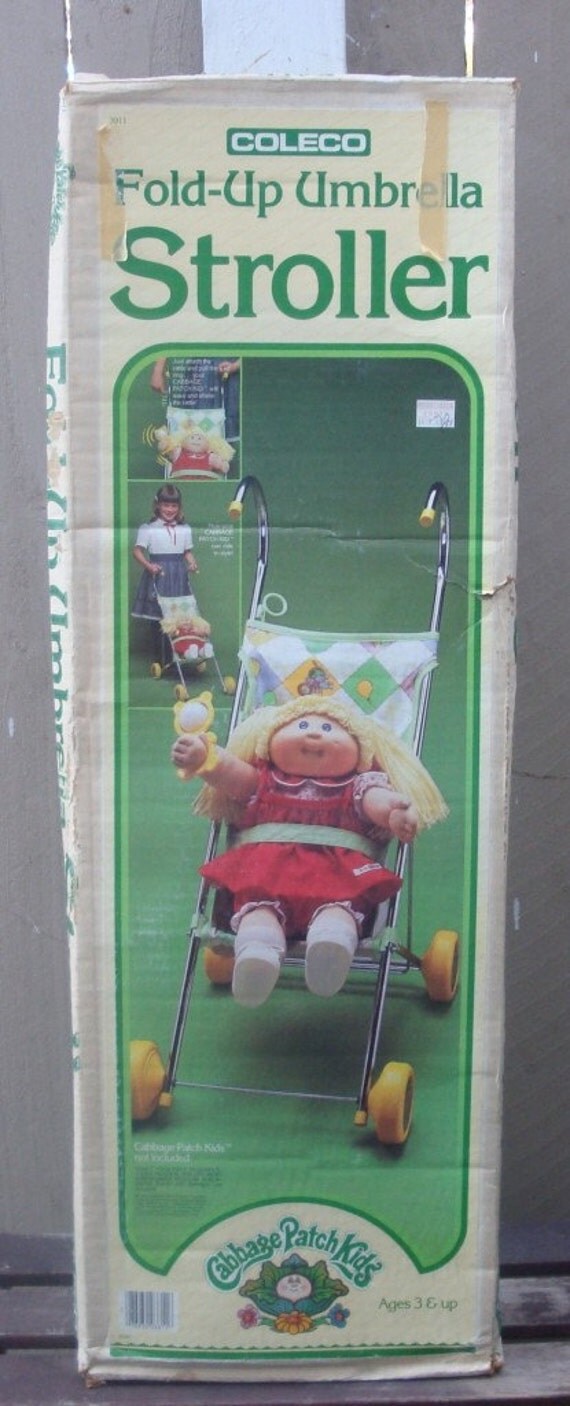 Vintage 1983 Cabbage Patch Kids foldup umbrella stroller