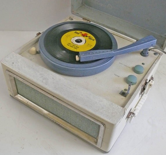 Vintage Columbia Record Player Portable 1950s