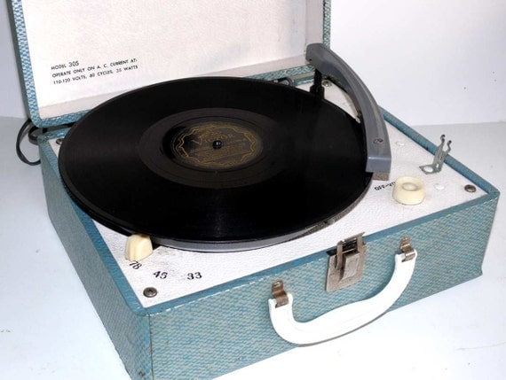 1950's Symphonic Portable Phonograph Record Player