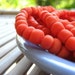 Beads glass Modern Indo-pacific - Indonesia - full strand 22 inches - orange red - BGL93