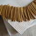 Beads coconut triangle stick mustard yellow - 30 - 40 mm long - 40 pcs - ph197