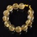 7.5MM Golden Rutilated Quartz Smooth Round Globe Beads (12)