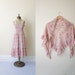 1970s vintage smocked floral SUNDRESS & SHAWL sz S-M