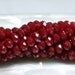 8mm Chinese glass Red Velvet Crystals 12pcs