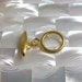 Clasp Toggle round Brushed gold vermeil