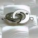 2 Clasps double rings Rhinestone enhanced Silver tone Jewelry Supplies Jewellery Supplies CZ